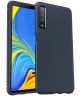 Samsung Galaxy A7 (2018) Twill Texture TPU Back Cover Blauw