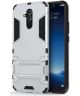 Huawei Mate 20 Lite Hybride Kickstand Hoesje Zilver