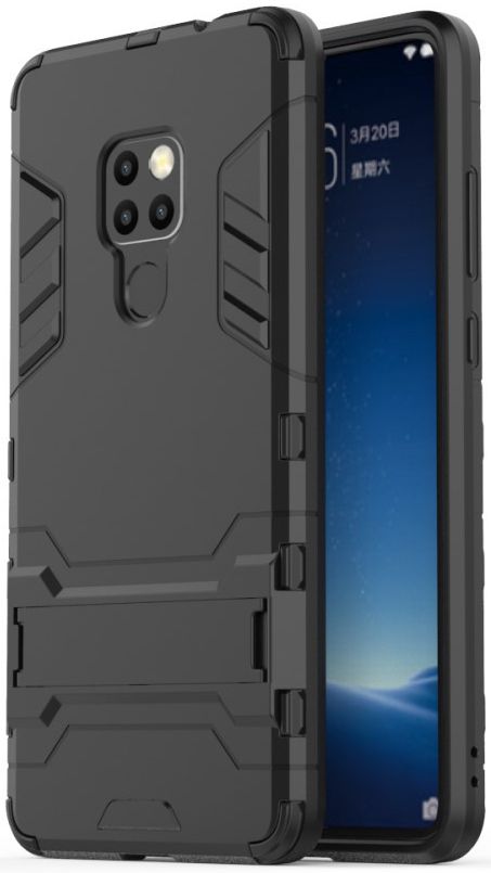 Huawei Mate 20 Hybride Kickstand Hoesje Zwart afbeelding 1