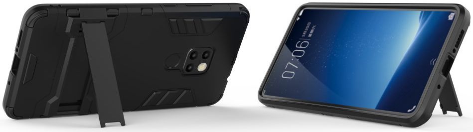 Huawei Mate 20 Hybride Kickstand Hoesje Zwart afbeelding 3