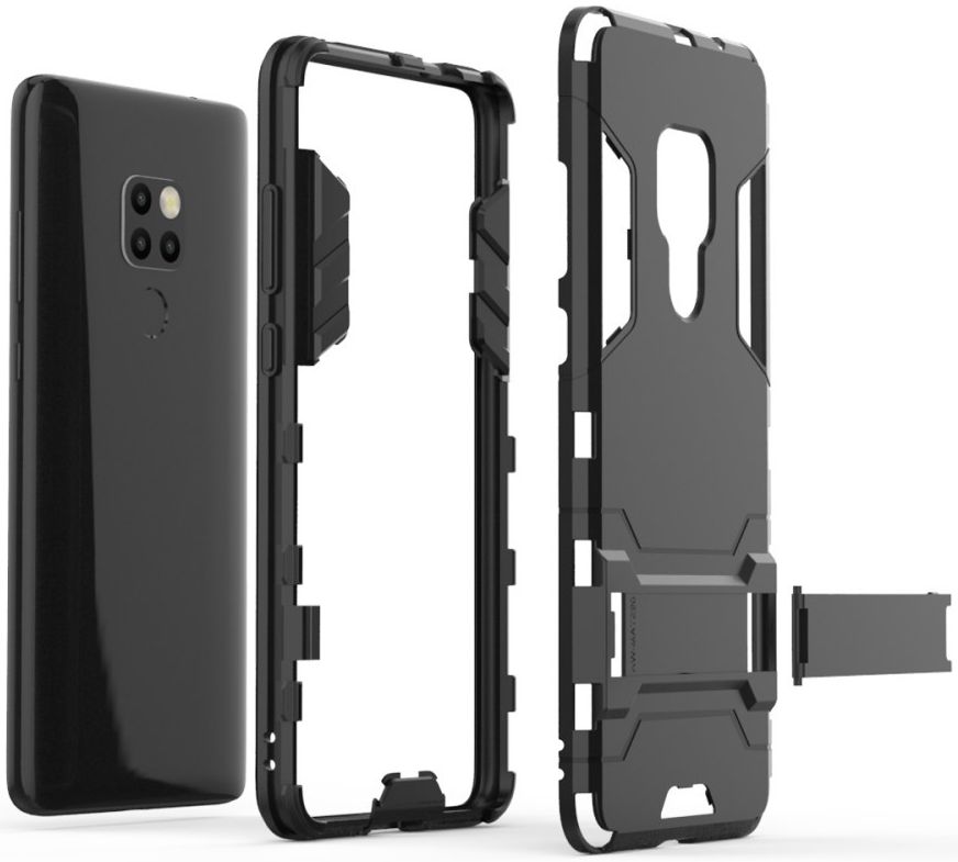 Huawei Mate 20 Hybride Kickstand Hoesje Zwart afbeelding 7