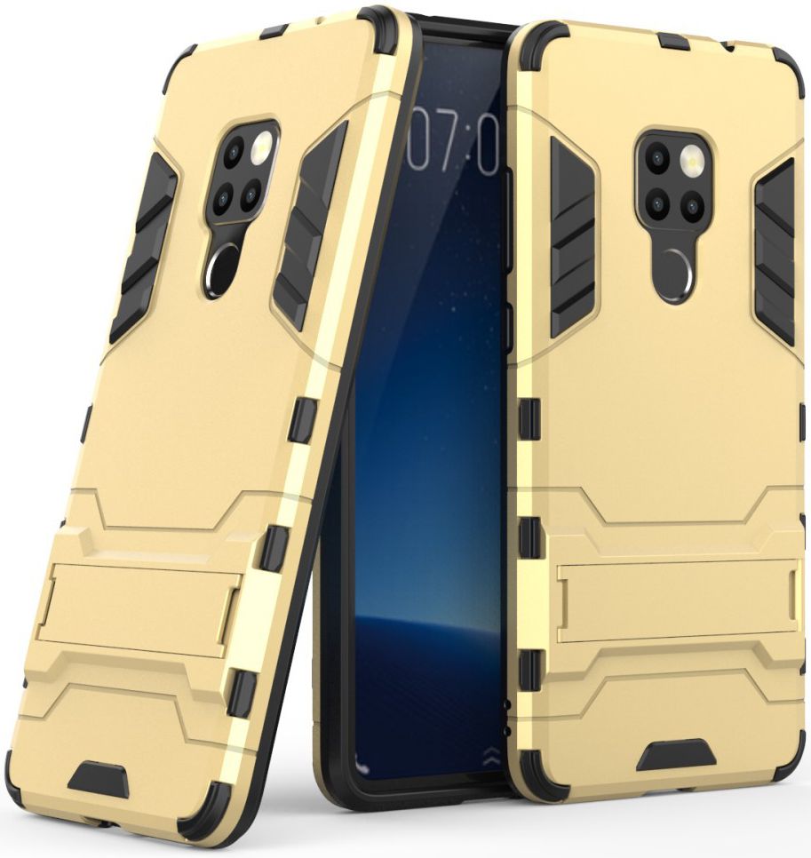 Huawei Mate 20 Hybride Kickstand Hoesje Goud afbeelding 2