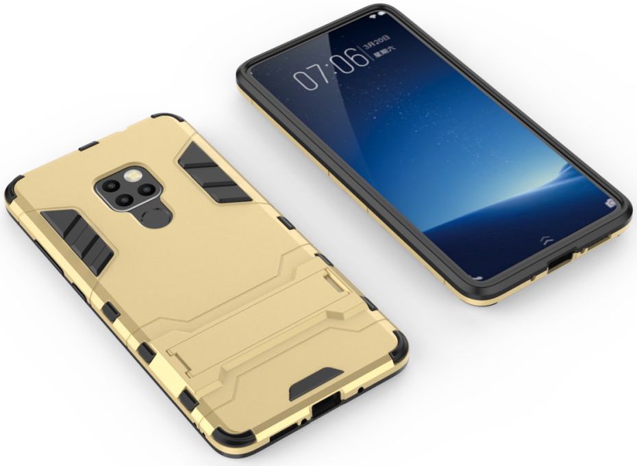 Huawei Mate 20 Hybride Kickstand Hoesje Goud afbeelding 3