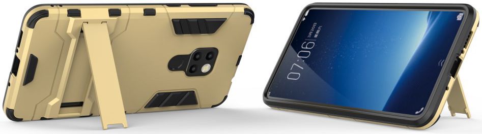 Huawei Mate 20 Hybride Kickstand Hoesje Goud afbeelding 4