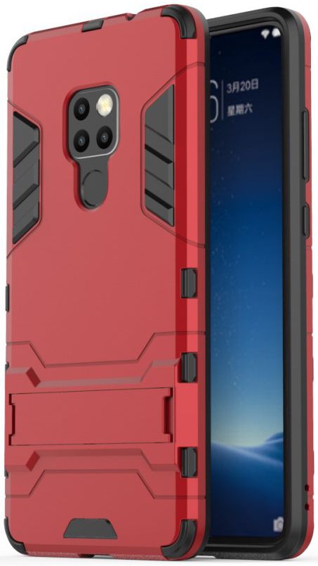 Huawei Mate 20 Hybride Kickstand Hoesje Rood afbeelding 1