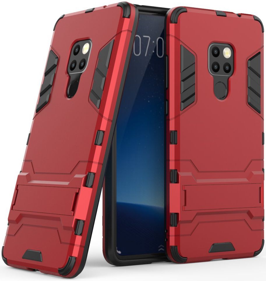 Huawei Mate 20 Hybride Kickstand Hoesje Rood afbeelding 2