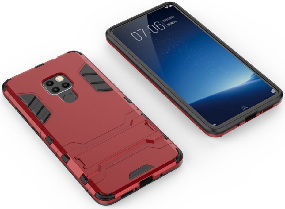 Huawei Mate 20 Hybride Kickstand Hoesje Rood afbeelding 3