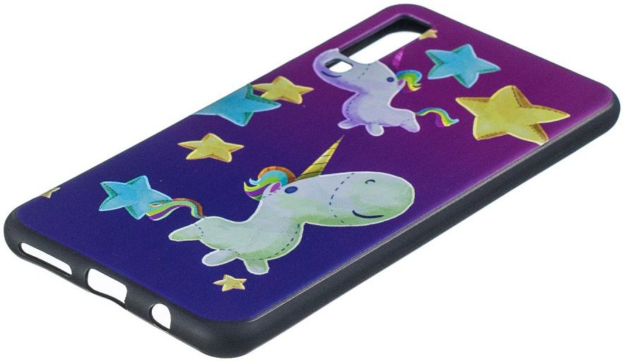 Samsung Galaxy A7 (2018) TPU Backcover Print Star and Unicorn afbeelding 3