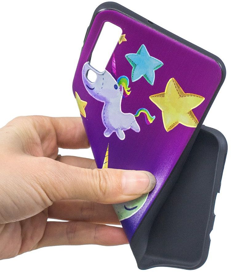 Samsung Galaxy A7 (2018) TPU Backcover Print Star and Unicorn afbeelding 5