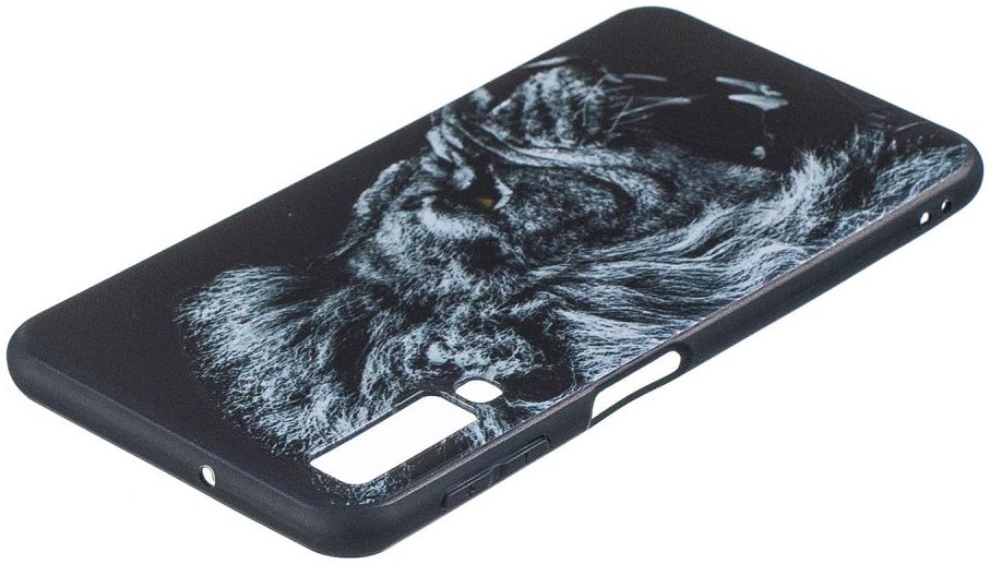 Samsung Galaxy A7 (2018) TPU Backcover Print Leeuw afbeelding 3