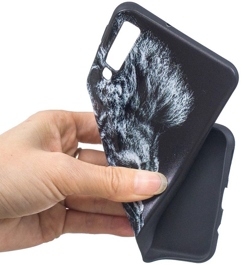 Samsung Galaxy A7 (2018) TPU Backcover Print Leeuw afbeelding 4