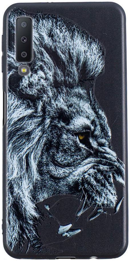 Samsung Galaxy A7 (2018) TPU Backcover Print Leeuw afbeelding 1