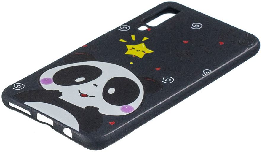 Samsung Galaxy A7 (2018) TPU Backcover Print Cute Panda afbeelding 4