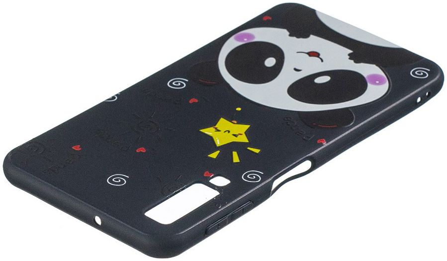 Samsung Galaxy A7 (2018) TPU Backcover Print Cute Panda afbeelding 5
