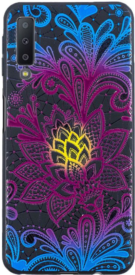 Samsung Galaxy A7 (2018) TPU Backcover Print Unique Flower afbeelding 1