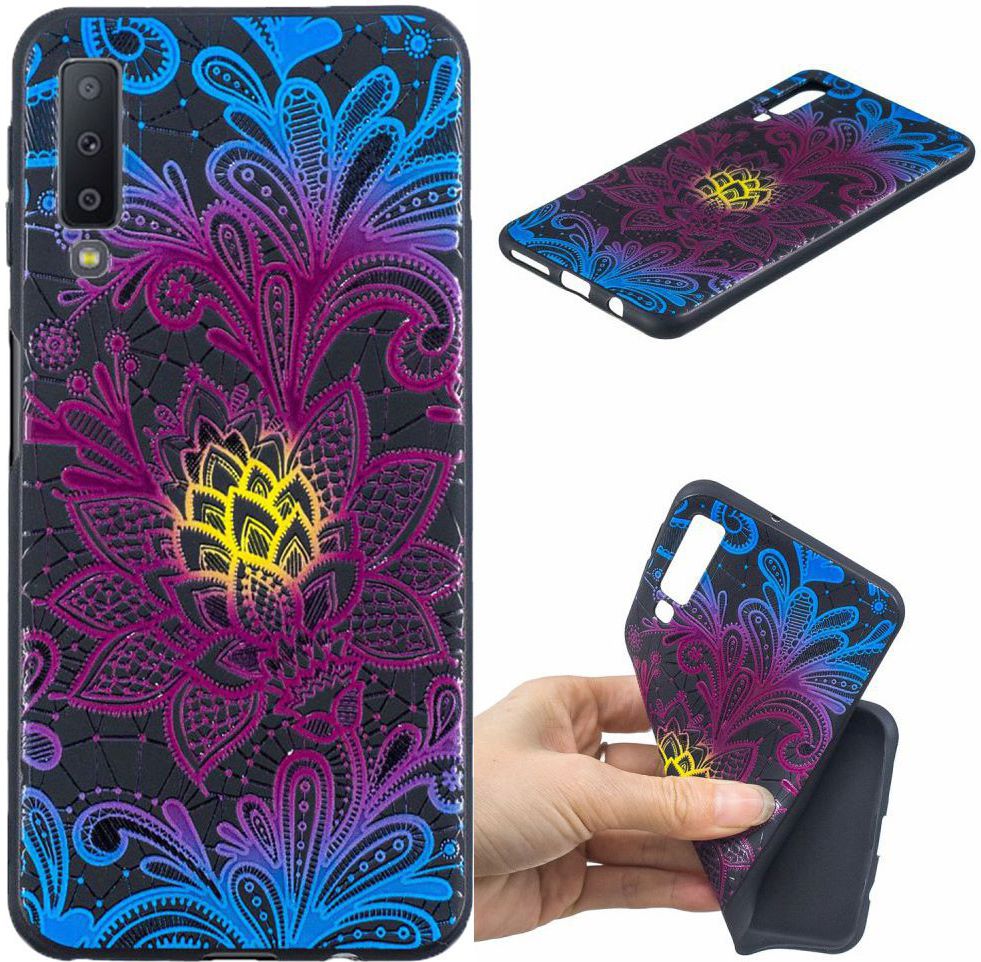 Samsung Galaxy A7 (2018) TPU Backcover Print Unique Flower afbeelding 2