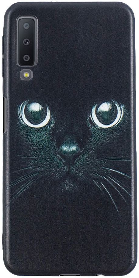 Samsung Galaxy A7 (2018) TPU Backcover Print Cat afbeelding 1