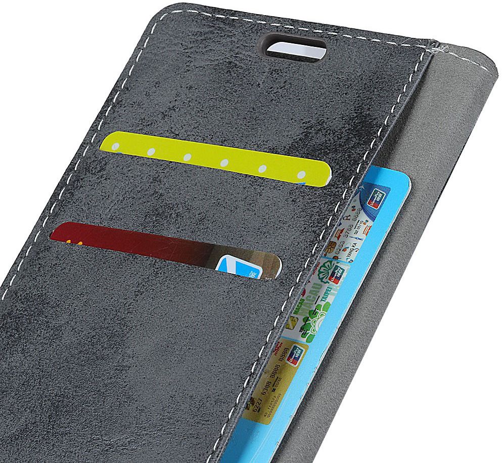 Huawei Mate 20 Vintage Portemonnee Hoesje Grijs afbeelding 5