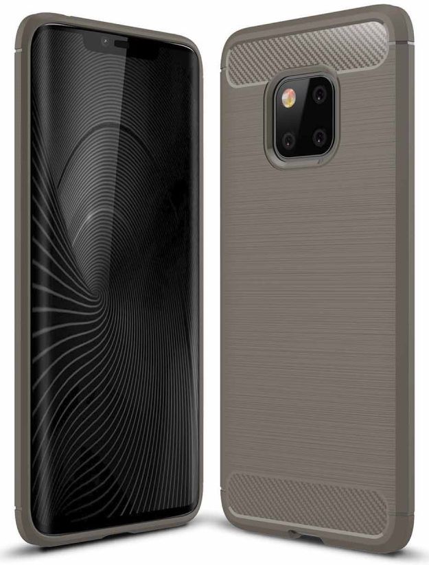 Huawei Mate 20 Pro Geborsteld TPU Hoesje Grijs afbeelding 1