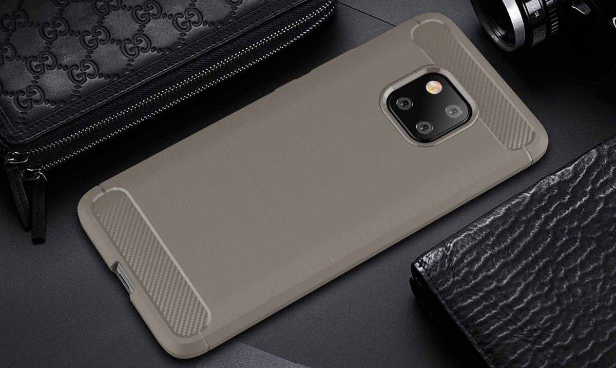 Huawei Mate 20 Pro Geborsteld TPU Hoesje Grijs afbeelding 2