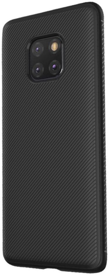 Huawei Mate 20 Pro Twill Texture TPU Back Cover Zwart afbeelding 2