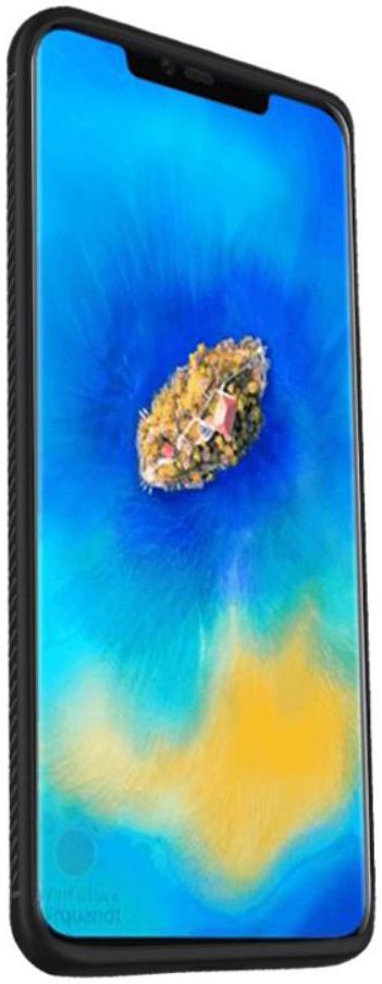 Huawei Mate 20 Pro Twill Texture TPU Back Cover Zwart afbeelding 3