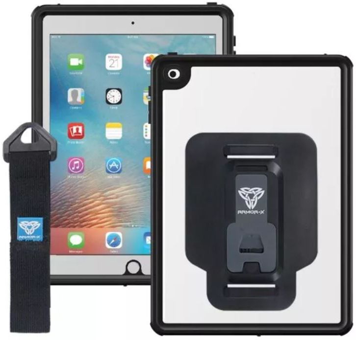 Armor X MX-Series iPad (2017/2018) Waterdicht Hoes Transparant Zwart afbeelding 1