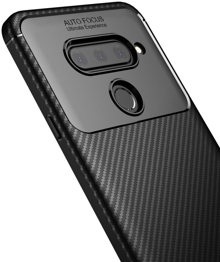 LG V40 Thinq Carbon TPU Hoesje Zwart afbeelding 10