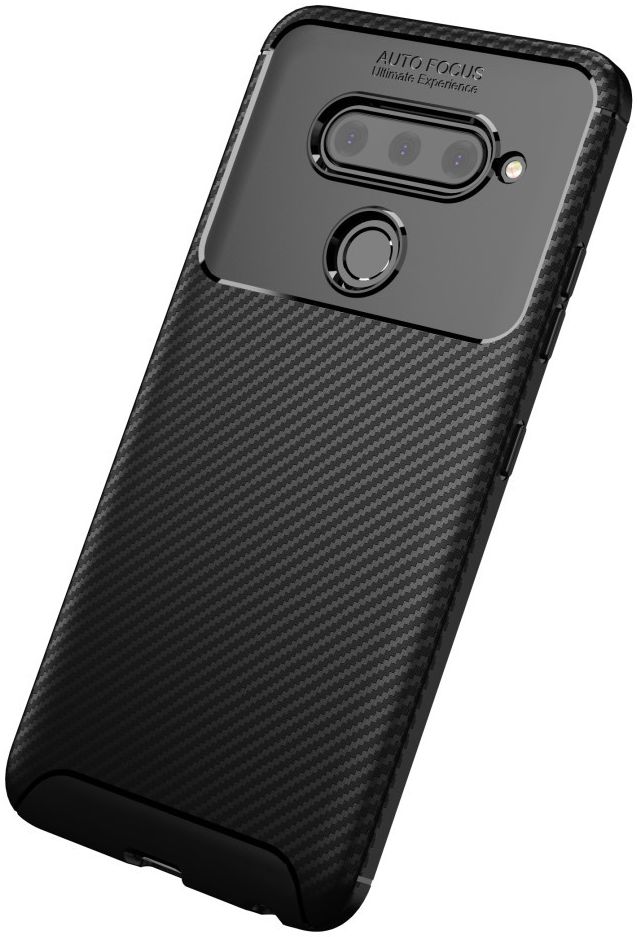 LG V40 Thinq Carbon TPU Hoesje Zwart afbeelding 9