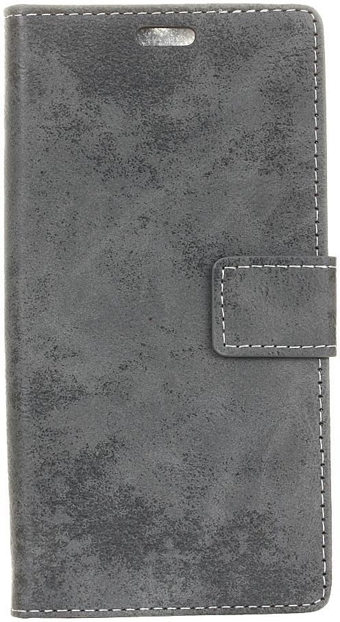 LG V40 Thinq Vintage Portemonnee Hoesje Grijs afbeelding 1