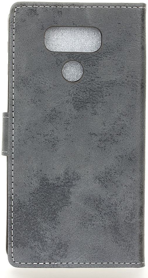 LG V40 Thinq Vintage Portemonnee Hoesje Grijs afbeelding 4