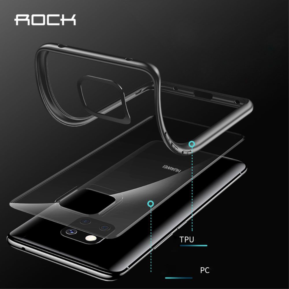 Huawei Mate 20 Pro Armor Backcover Transparant Zwart afbeelding 5