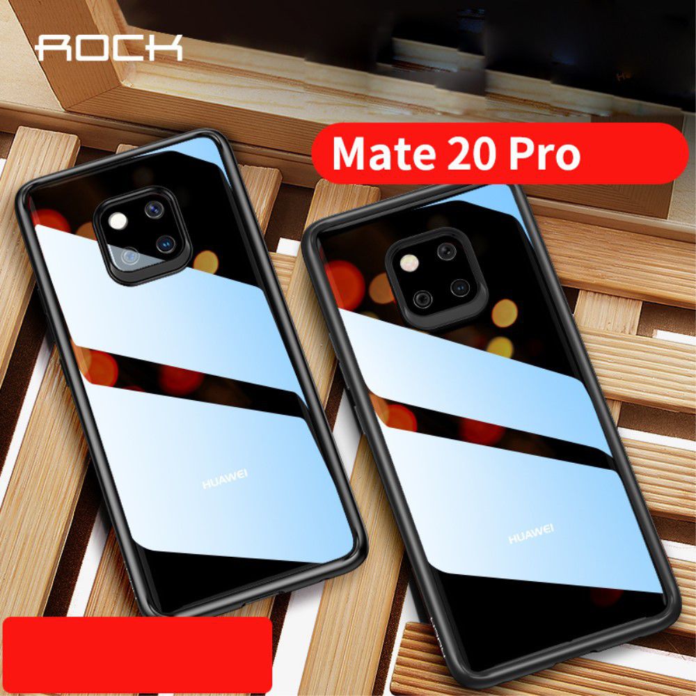 Huawei Mate 20 Pro Armor Backcover Transparant Zwart afbeelding 6