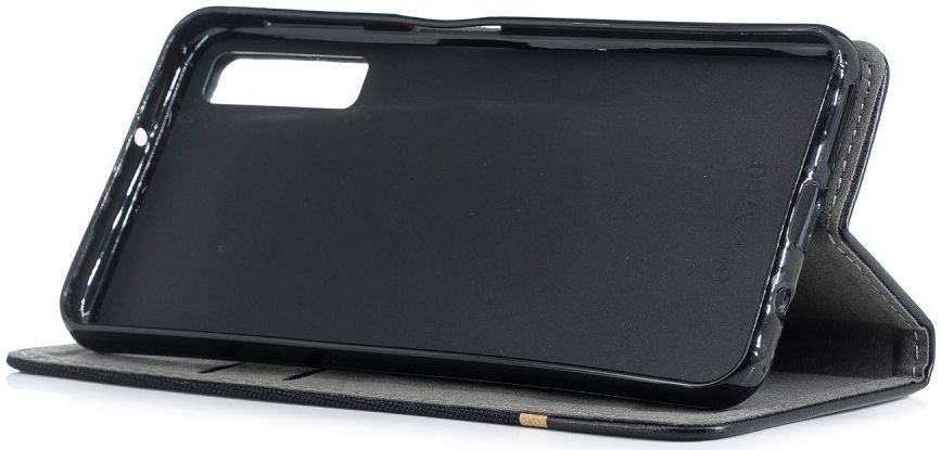 Samsung Galaxy A7 (2018) Cross Pattern Portemonnee Hoesje Zwart afbeelding 7