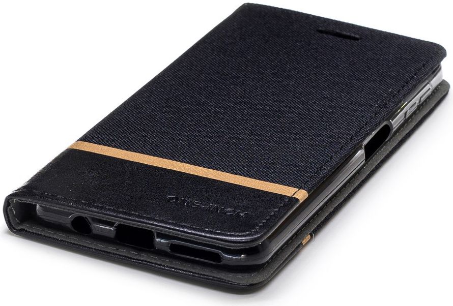 Samsung Galaxy A7 (2018) Cross Pattern Portemonnee Hoesje Zwart afbeelding 8