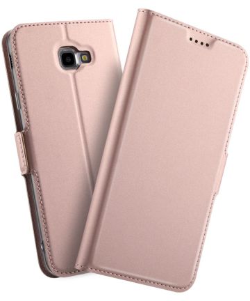 Samsung Galaxy J4 Plus Hoesje met Kaarthouder Roze Hoesjes