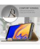 Samsung Galaxy J4 Plus Hoesje met Kaarthouder Goud