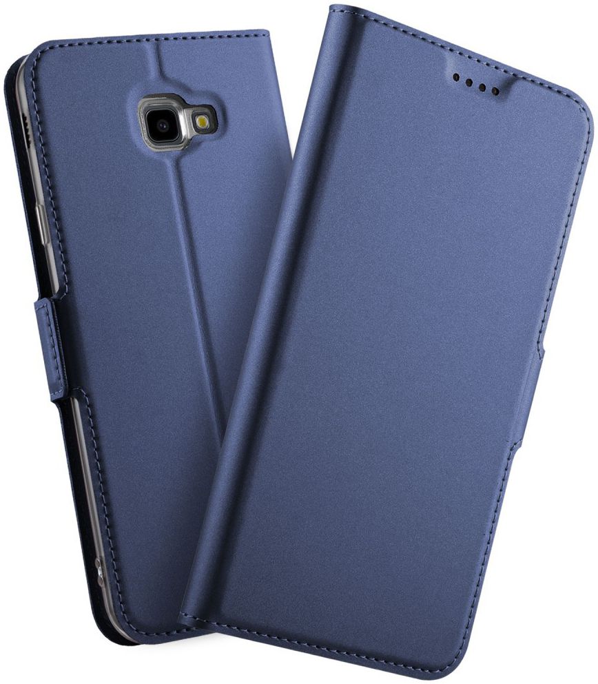 Samsung Galaxy J4 Plus Hoesje met Kaarthouder Blauw afbeelding 1