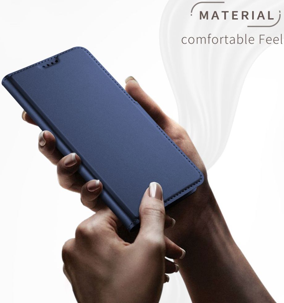 Samsung Galaxy J4 Plus Hoesje met Kaarthouder Blauw afbeelding 3