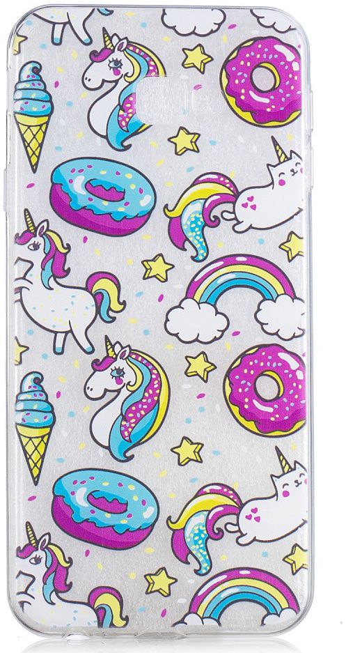 Samsung Galaxy J4 Plus TPU Hoesje Print Eenhoorn afbeelding 1