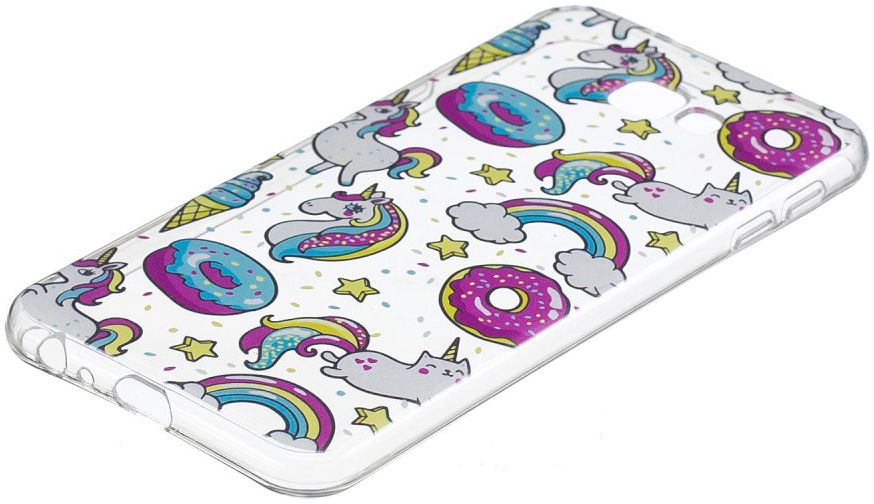 Samsung Galaxy J4 Plus TPU Hoesje Print Eenhoorn afbeelding 3