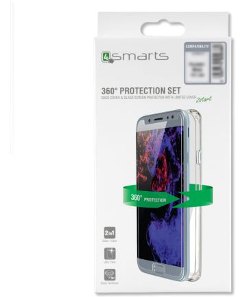4smarts Tempered Glass + TPU Hoesje Galaxy A7 (2018) Transparant Hoesjes