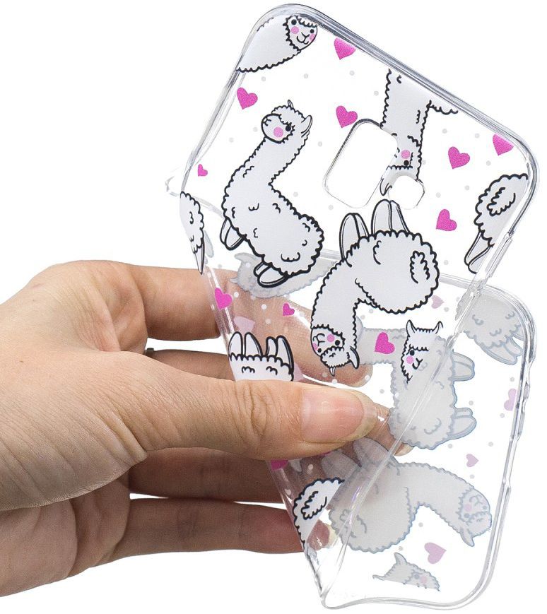 Samsung Galaxy J6 Plus TPU Backcover Print met Alpaca afbeelding 4