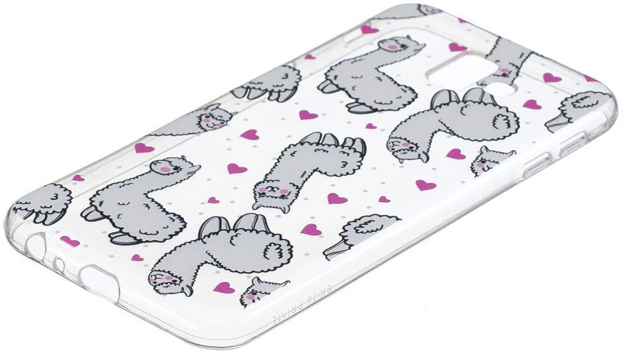 Samsung Galaxy J6 Plus TPU Backcover Print met Alpaca afbeelding 5