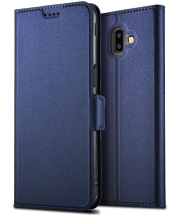 Samsung Galaxy J6 Plus Hoesje Kaarthouder Blauw Hoesjes