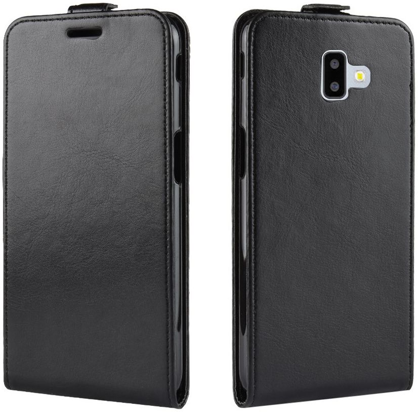 Samsung Galaxy J6 Plus Verticale Flipcase Zwart afbeelding 1