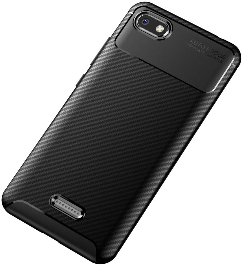 Xiaomi Redmi 6A Siliconen Carbon Hoesje Zwart afbeelding 8