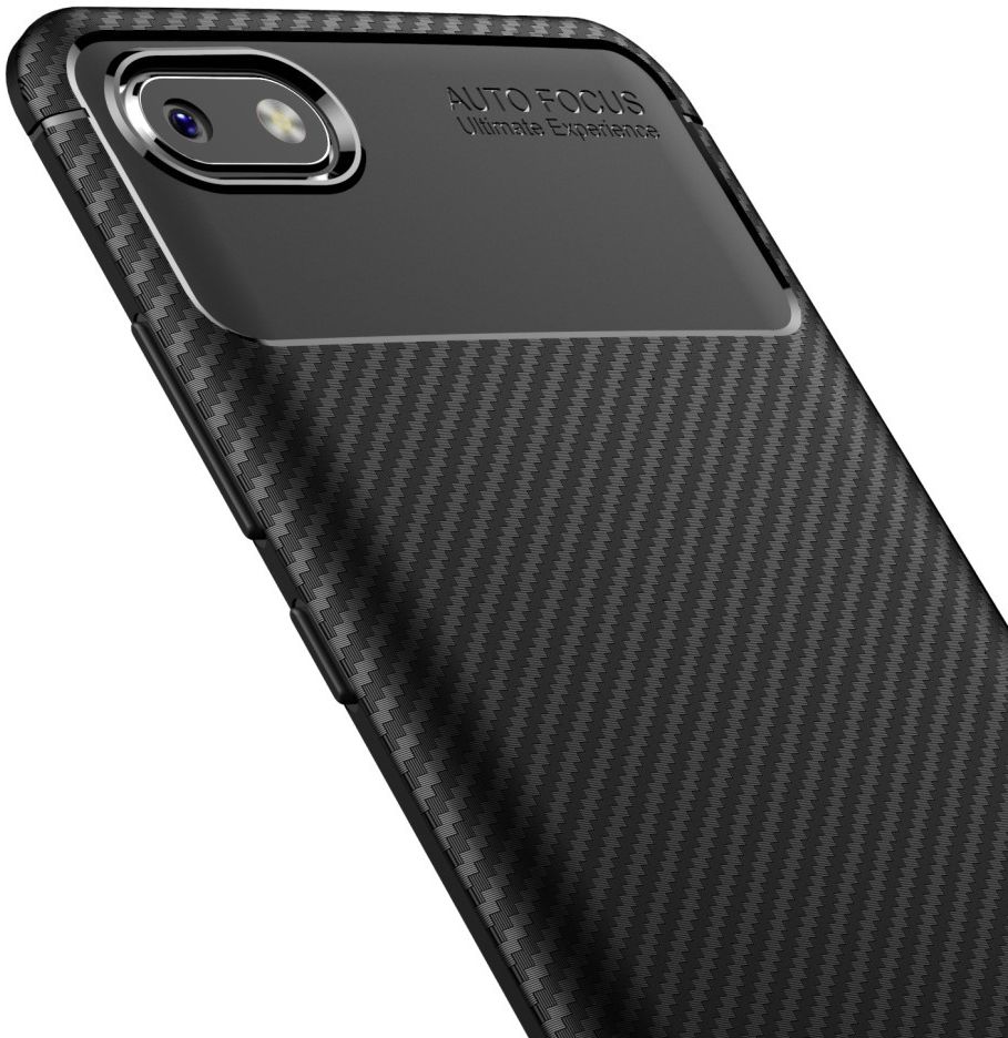 Xiaomi Redmi 6A Siliconen Carbon Hoesje Zwart afbeelding 10