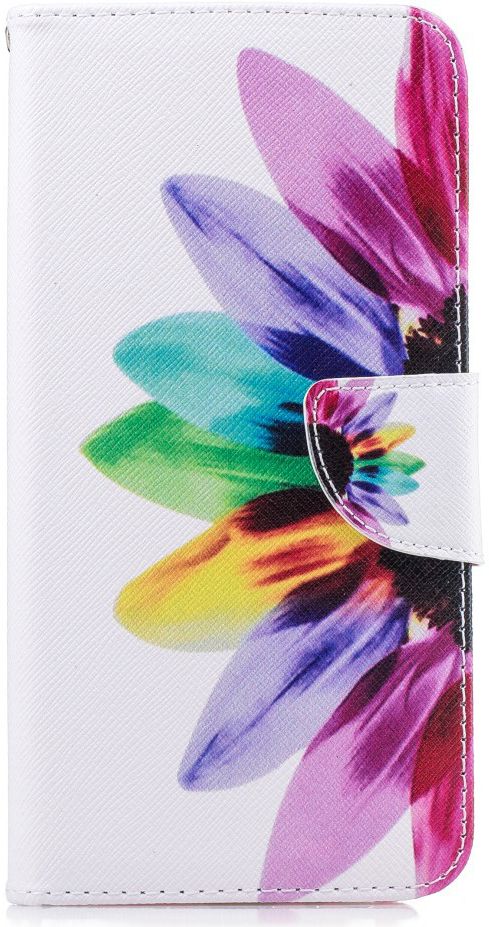 Samsung Galaxy J6 Plus Portemonnee Hoesje Colorful Petals afbeelding 1