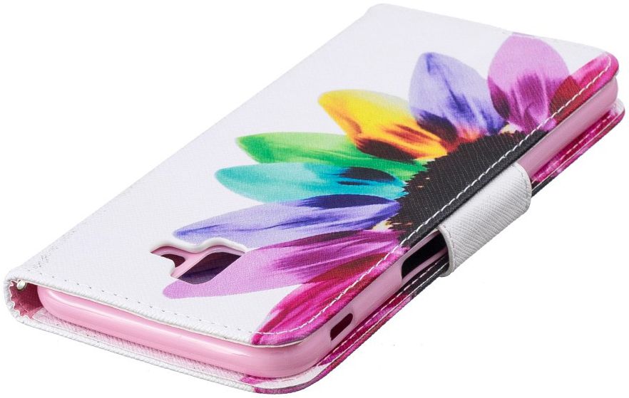Samsung Galaxy J6 Plus Portemonnee Hoesje Colorful Petals afbeelding 6